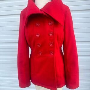 Therapy by Lane Crawford red double breasted peacoat size L